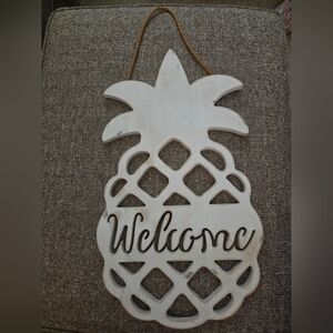 Pineapple Wood Hanging Decorative Plaque for Kitchen or Door decor Any Room